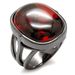 1W100 - Ruthenium Brass Ring with AAA Grade CZ in Garnet_voghion.com