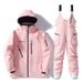 Unisex Korean-Style Ski Outfit Set – Thermal Insulated Waterproof Snowboarding Jacket & Pants_voghion.com