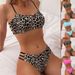 Damenbekleidung Bikini-Anzüge Sexy Leopardenmuster Multi String Hohl Badeanzug Bikini_voghion.com