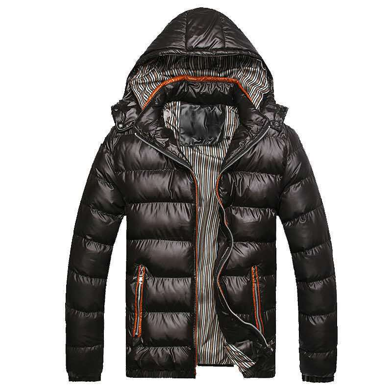 Veste en coton épaisse, chaude et coupe-vent pour hommes, avec chapeau et doudoune détachables en coton rembourré à la main pour l'hiver_voghion.com