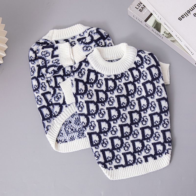 New Autumn And Winter Luxury Pet Sweater High Elastic Double Layer Warm Corgi Dachshund Dog Clothes_voghion.com