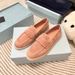 Suede British Style Slip-On Women's Internet Celebrity Pointed Toe Loafers Moccasins_voghion.com