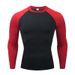Unbeatable Quality New Men's Compression Sports Fitness Suit, Jogging Tight Fitting And Quick Drying T-shirt, Basketball Training Top_voghion.com