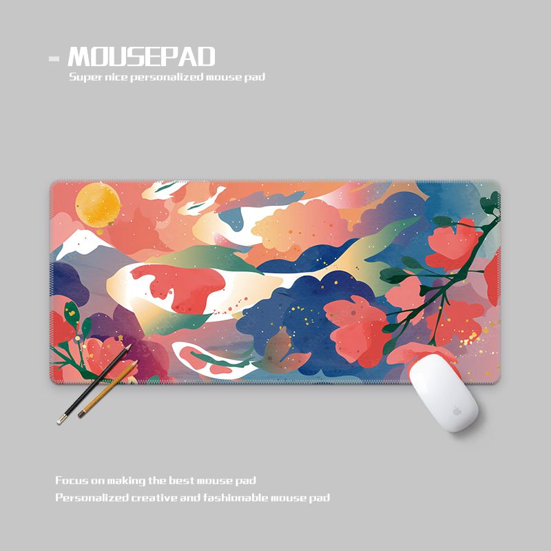 Unbeatable Quality Chinese Style Good Luck Yin And Yang Gossip Mouse Pad Extra Large Thickened Office Silk Slide Mat Koi Fish Deskmat_voghion.com