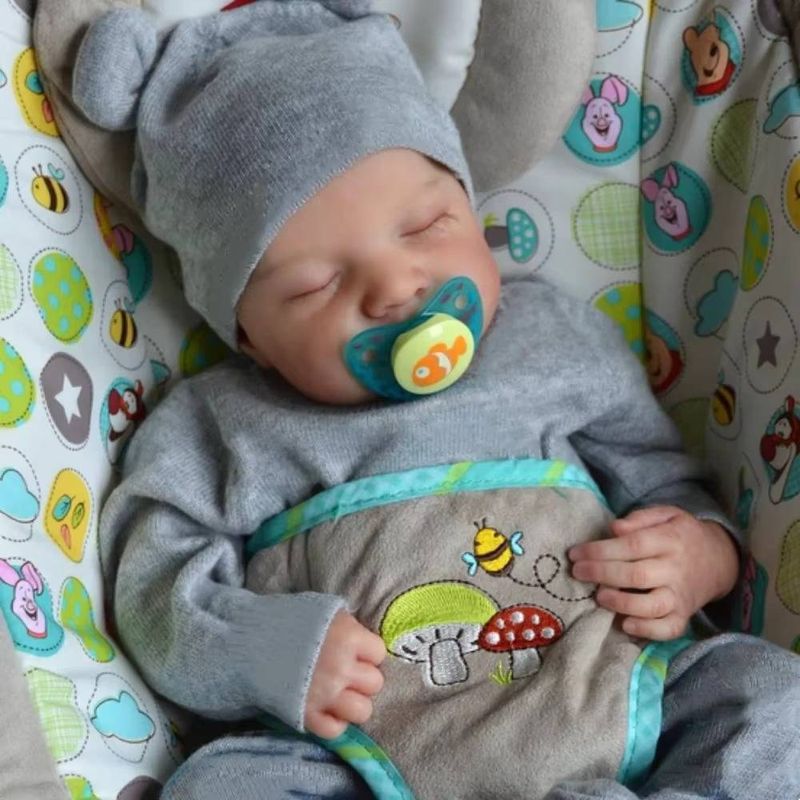 18 Tommer Reborn Baby Doll Realistisk Vinyl Body Alive Bebe Newborn Færdig Hårmalet Dukke Børn Piger Gavedukker_voghion.com