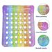 Eco-Friendly Rainbow Inflatable Mat - Heavy-Duty PVC With Glitter Holes & Gradient Colors (200x150cm Double-Sized For Pool/Beach 2-Person Capacity)_voghion.com