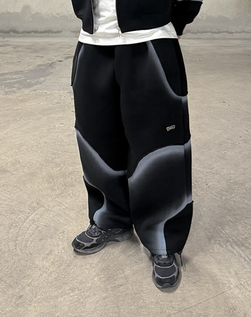 Men's Clothing Retro Gradient Hooded Cardigan Sweatshirt Loose And Comfortable High Street Design Jacket Pants_voghion.com