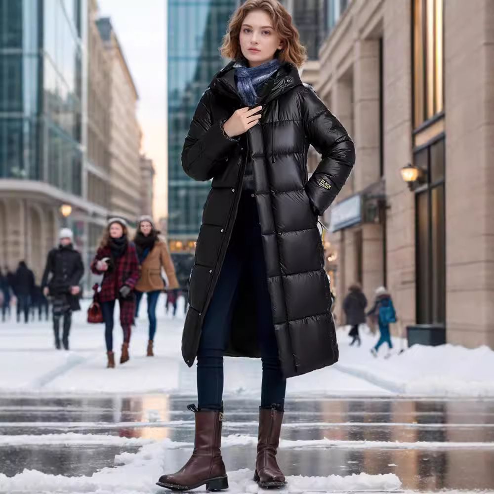 Long Cotton Down Jacket For Women 2024 New Fashion High-end Thickened Coat_voghion.com