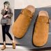 Big Baotou Slippers For Women, Couple, Cork Roman Semi Slippers, Lazy, Big Size Shoes, Trendy_voghion.com