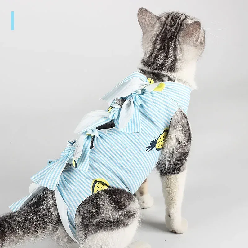 Anti-licking Sterilization Cat Clothes Recovery Suit After Surgery Breathable Physiological Puppy Anti-scratch Body Strap Vest_voghion.com