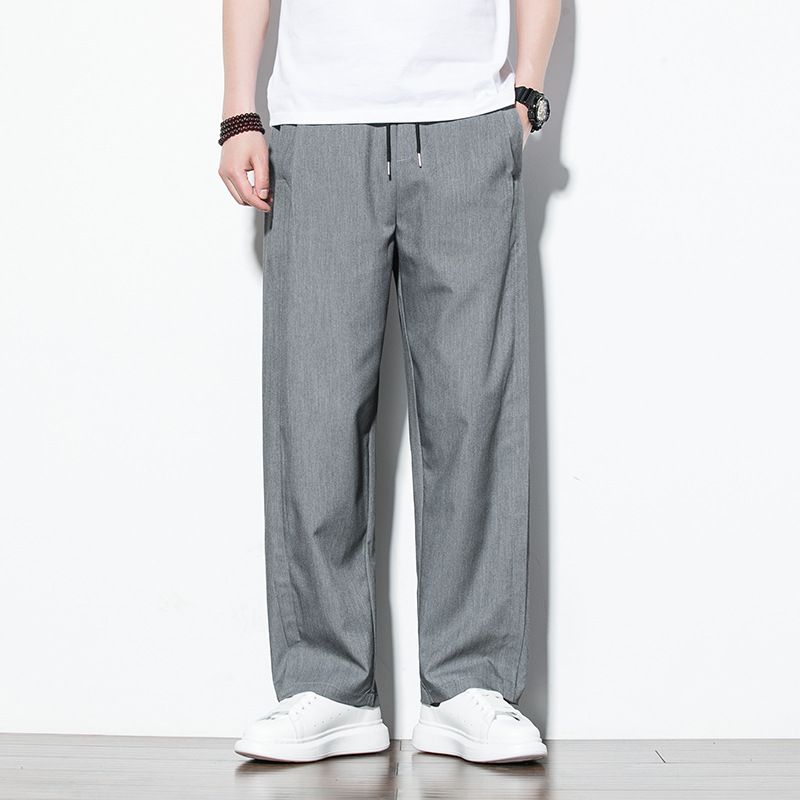 Men's Clothing Spring And Summer New Casual Trousers Men's Retro Loose Harem Trousers Simple Straight Wide Leg Trousers_voghion.com