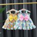 Baby Girl Dress Summer Korean Style Flower Cotton Sling Dress Kids Outing Play Clothing_voghion.com