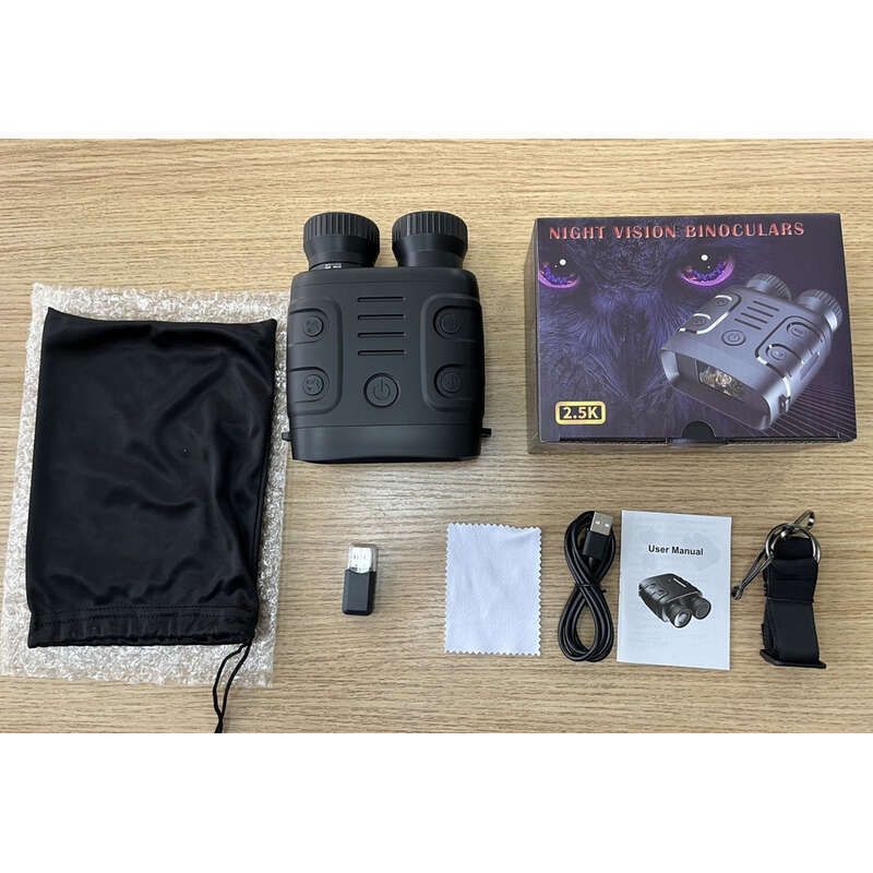 Ultra Clear Large Screen Day Dual-use Camera And Video Recorder With High-definition Infrared All Black Dual Tube Night_voghion.com