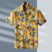 Camicia da spiaggia a maniche corte con fiori, taglie forti, da uomo, in cotone, ampia e alla moda, con stampa floreale._voghion.com