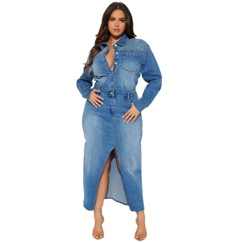 Dameskleding Lange mouwen Denim Windjack Jas Cardigan Denim Cape Jurk_voghion.com