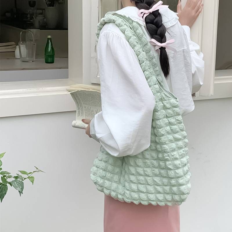 Große Blase Wolke Taschen Pendler Schulter Handtasche Arbeiter Große Kapazität Sommer Einfache Koreanische Ins Damen Taschen_voghion.com