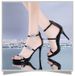 Summer European And American Stars Love Bag Heel Sandals Women's Stiletto Rhinestone One Word Belt High Heels Women's Shoes Wholesale_voghion.com