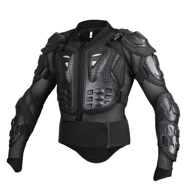 Motorcycle Armor Jacket Full Body Protective Gear For Riding, Skiing & Extreme Sports - Adjustable PE Shell With Shoulder, Elbow, Back & Waist Guards_voghion.com