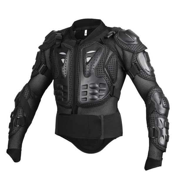 Motorcycle Armor Jacket Full Body Protective Gear For Riding, Skiing & Extreme Sports - Adjustable PE Shell With Shoulder, Elbow, Back & Waist Guards_voghion.com