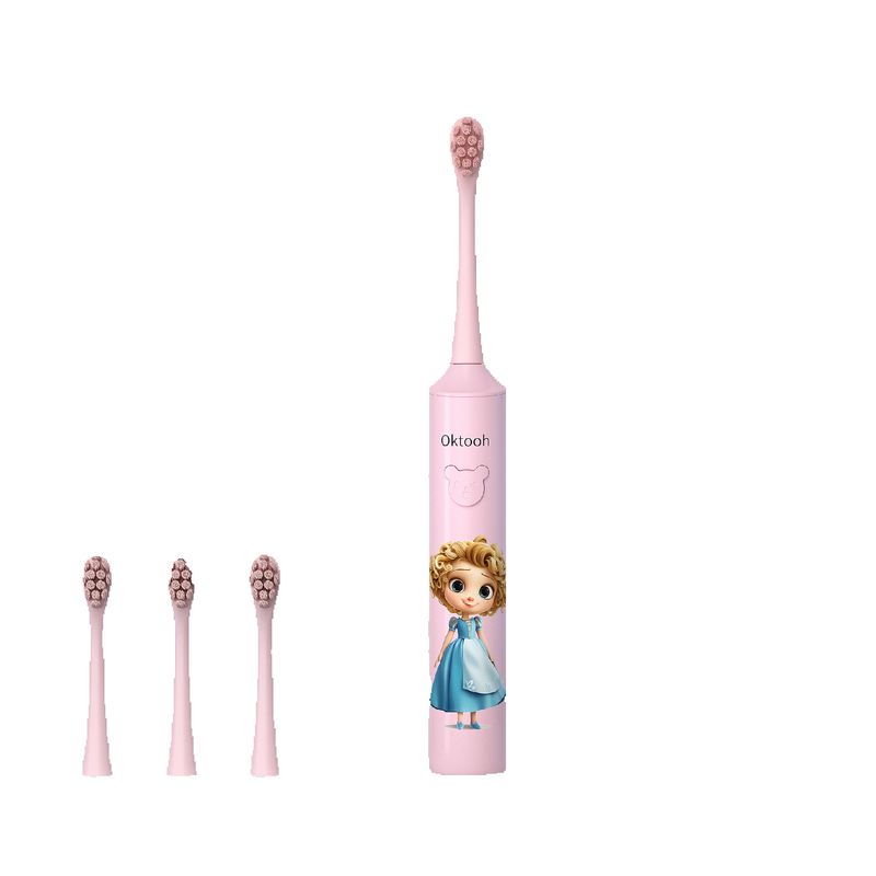 Cartoon kinder elektrische zahnbürste wiederaufladbare wasserdichte intelligente magnetische levitation sound welle DuPont weiche_voghion.com