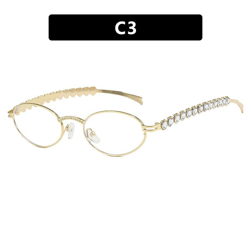 New Sunglasses Thin Plain Glasses High-end Street Photography Hip-hop Sunglasses_voghion.com