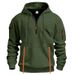 Men's Zip-Up Hooded Sweatshirt – Slim-Fit Sporty Pullover With Functional Pockets For Casual & Active Wear_voghion.com