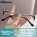 Neuheiten R57292 Metall Cat Eye Lesebrille Frauen Mode Aushöhlen Optische Presbyopie Brille Dioptric + 50 + 100 + 200 + 300_voghion.com