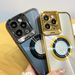 Oszałamiająca złota oprawka obiektywu, magnetyczny futerał na telefon do ładowania bezprzewodowego iPhone'a 14 Pro Max_voghion.com