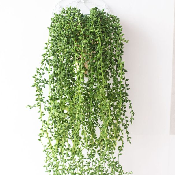 Factory direct sale simulation plant hanging clock hanging rattan wall hanging interior decoration simulation lover's tears decoration_voghion.com