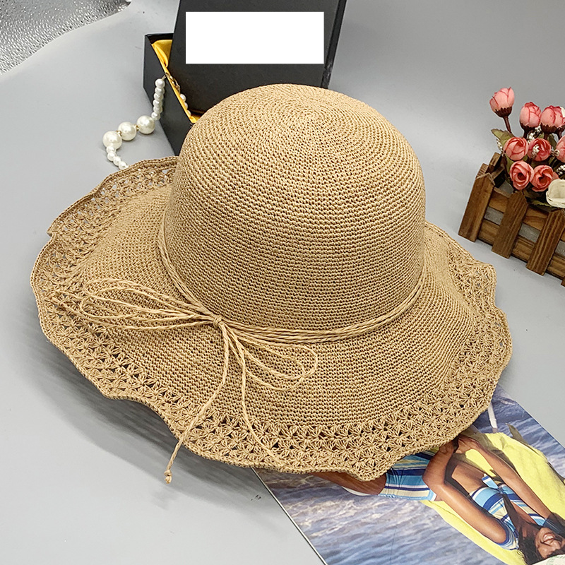 Recommended pure handmade filament crochet hat, high-end monofilament hat, women's summer seaside beach foldable straw hat_voghion.com