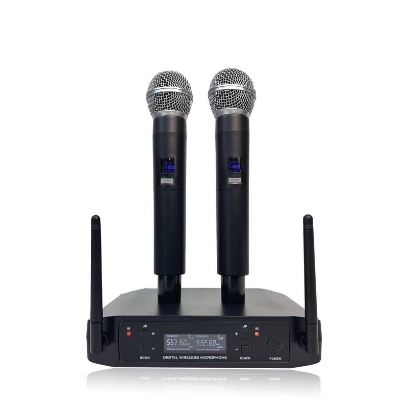 Microfon wireless profesional pentru spectacole pe una sau două scene, sistem audio KTV, karaoke acasă, microfon wireless_voghion.com