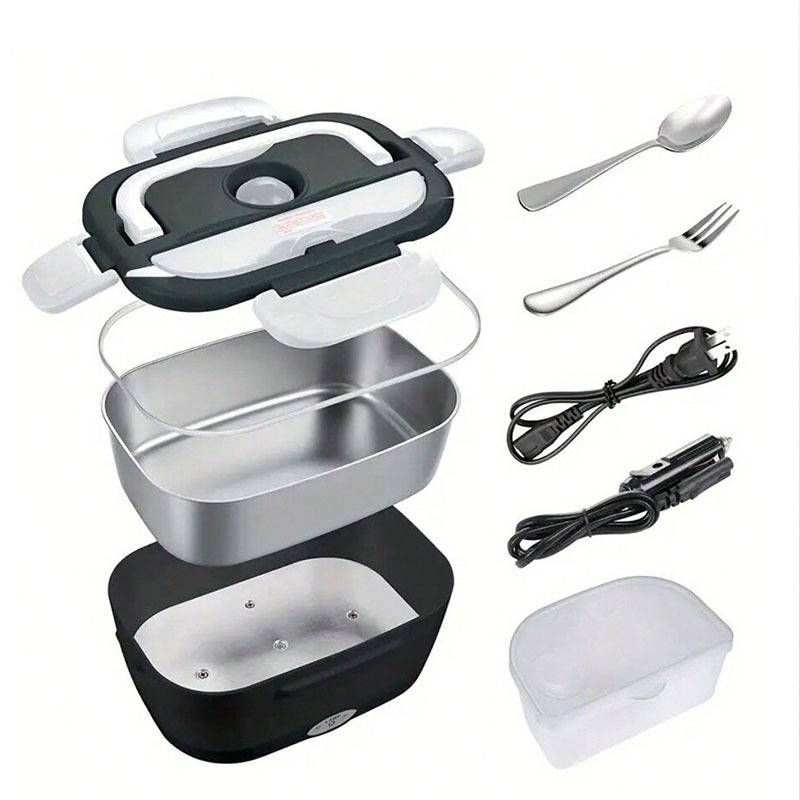 Home & Garden electric lunch box 1.5L 304 stainless steel double plug set student dormitory car available_voghion.com