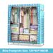 Foldable Closet Organizer With Reinforced Steel Frame, 3-Tier Storage Wardrobe For Bedroom/Dormitory, Dustproof & Space-Saving_voghion.com