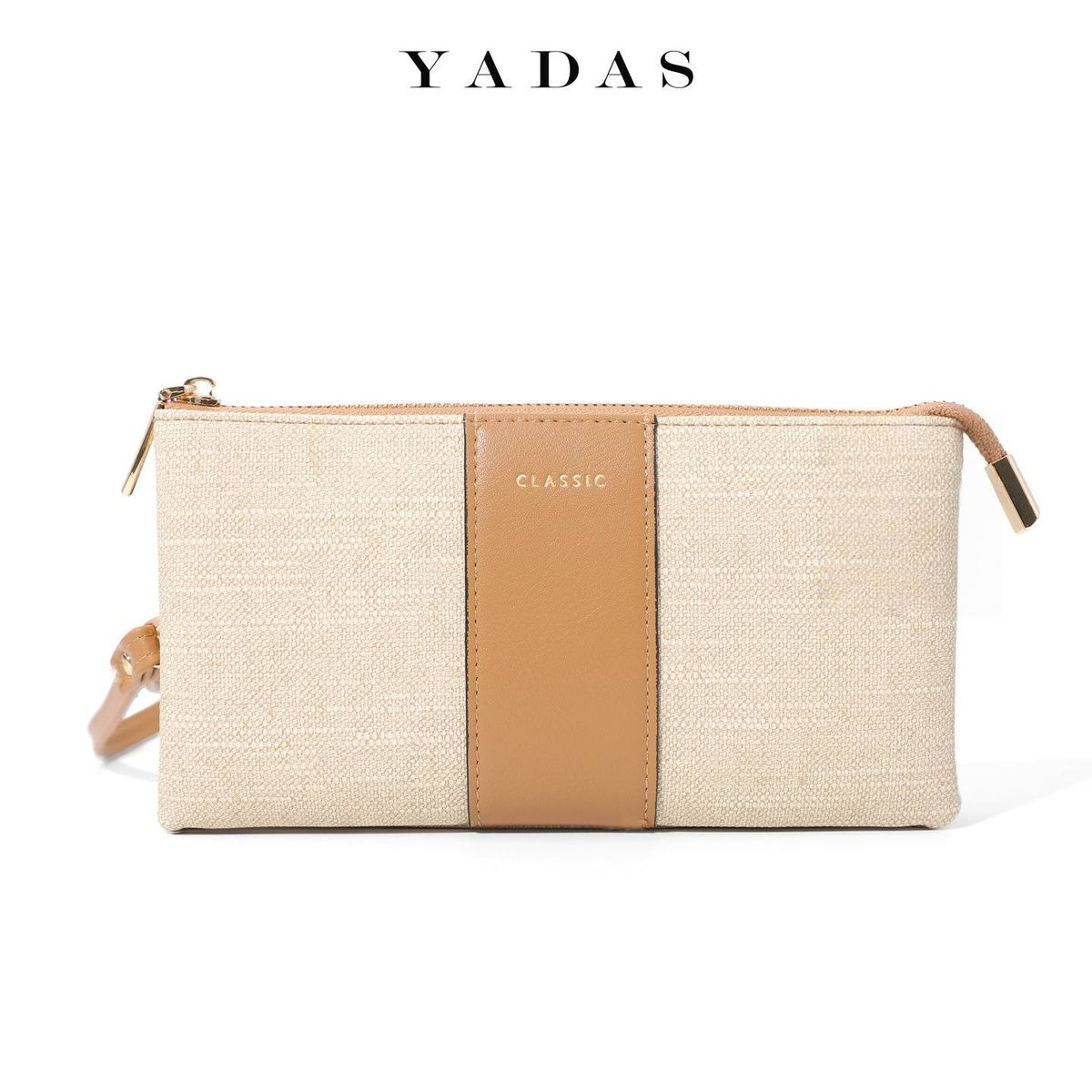 Geweven PU-polsbandportemonnee voor dames - Slanke en lichtgewicht clutch met telefoonvak voor dagelijkse benodigdheden_voghion.com