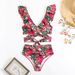 Maillot de bain deux pièces pour femme avec bretelles rotatives et imprimé floral_voghion.com