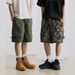Men's Clothing Summer Beach Shorts Men's Loose Casual Straight Shorts Camouflage Drawstring All Match Overalls Trend_voghion.com