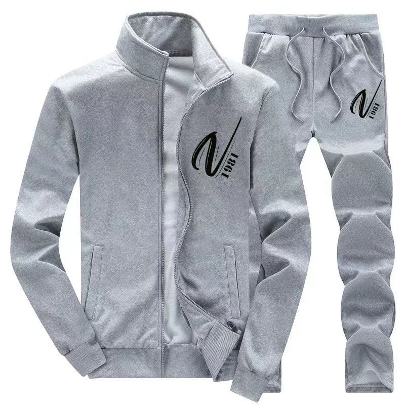 Tweedelige set met casual print voor heren_voghion.com