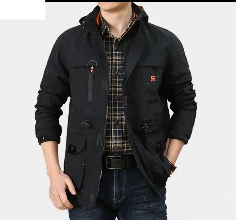 Abbigliamento da uomo Giacca hardshell da esterno da uomo sottile tinta unita giacca hardshell da uomo di grandi dimensioni impermeabile ad asciugatura rapida_voghion.com