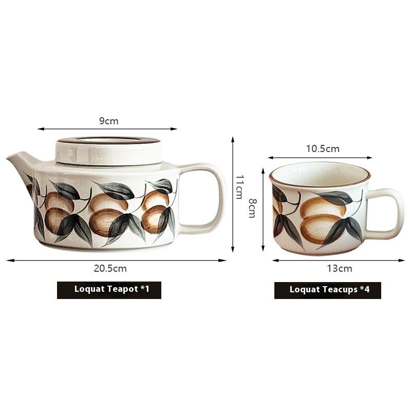 Modernes Teeservice aus Keramik mit glasierter Oberfläche – Eleganter Krug und 4 Tassen in Geschenkbox, minimalistischer nordischer Stil für Zuhause und zum Verschenken_voghion.com