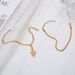 New Style Foot Ornament Trend Gold-plated Fried Dough Twists Snake Shaped Pendant Cross Chain Double Layer Anklet Female_voghion.com