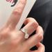 Sterling Silver Irregular Bow Women's Fashion Texture Index Finger Ring Simple Commuting Handicraft_voghion.com
