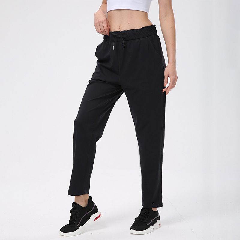 2022 Autumn/Winter New High Waist Yoga Pan Women's Quick Dried Elastic Fitness Pan Slim Fit Flat Leg Spor Crop_voghion.com