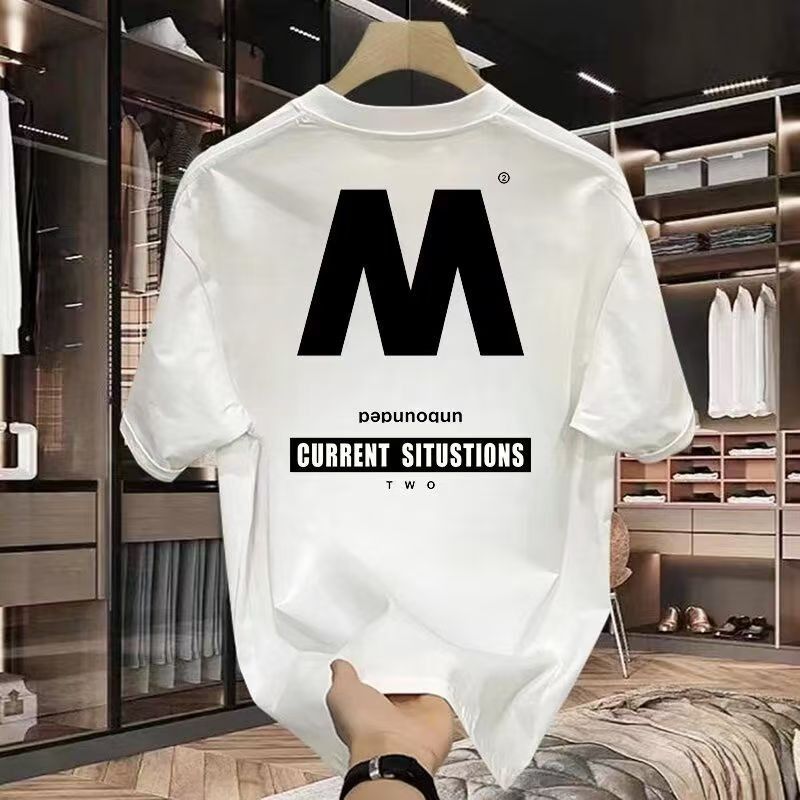 Maglietta a maniche corte in puro cotone da donna, da uomo, slim, con spalle dritte, casual, traspirante, nuova, a mezza manica_voghion.com