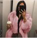 Women's Clothing winter women's warm low key luxury round neck slim cardigan long sleeve plush fashionable temperament women's coat_voghion.com