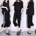 Audday Plus Size Women's Summer New Korean Style Two-Piece Set Loose Casual Wide-Leg Pants Suit For Women_voghion.com