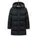 Men's Clothing Winter Long Hooded Puffer Jacket With Graphene Lining, Loose Fit, Plus Size, Warm Quilted Coat For Casual Wear, Black/Army Green/Red_voghion.com