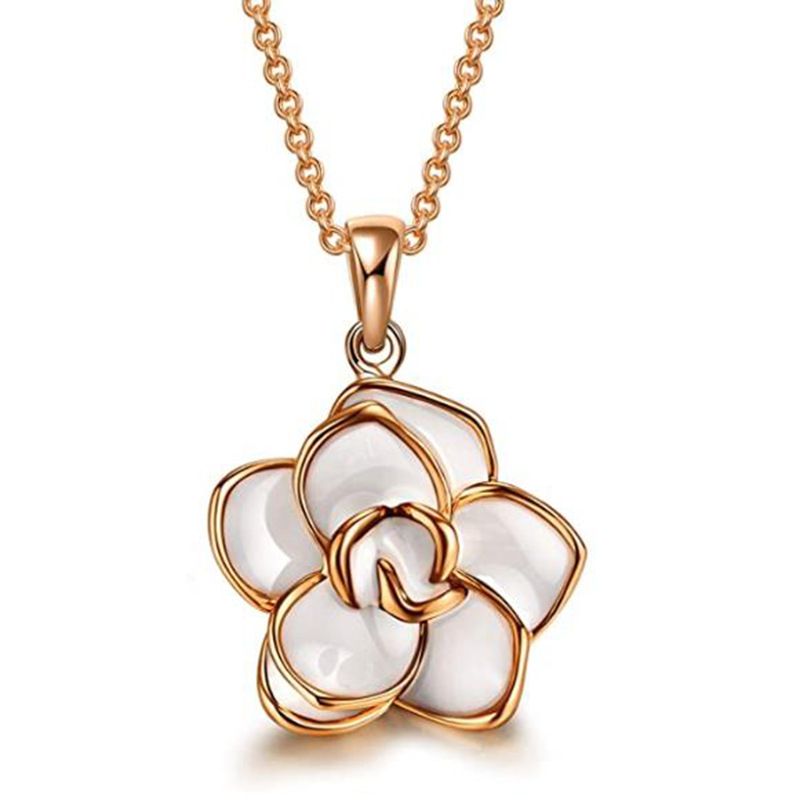 Black Rose Necklace Pendant Short Collar Chain Women's Korean Fashion Versatile Personalized Temperament Decorative_voghion.com