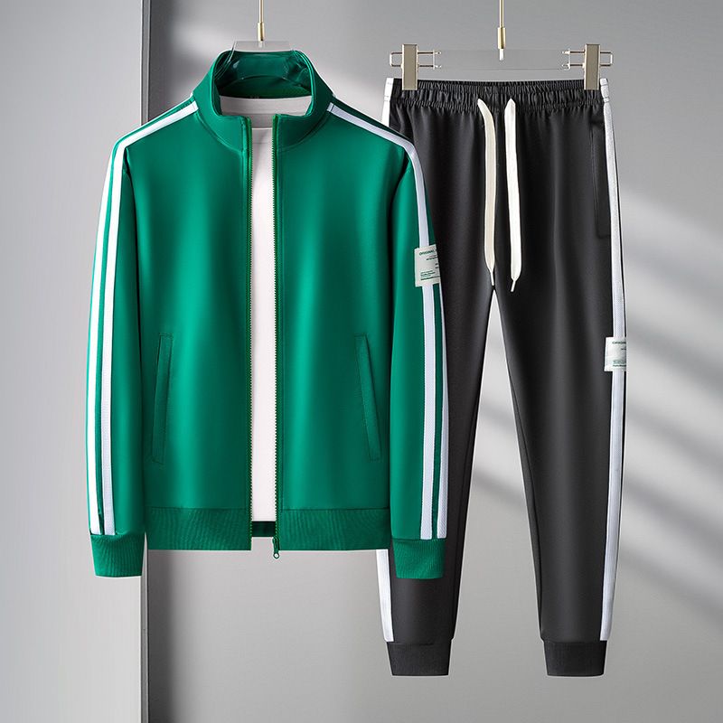 Conjunto deportivo ligero para hombre, sudadera con capucha transpirable, pantalones deportivos para gimnasio y running (verde, azul y negro, tallas M-5XL)_voghion.com