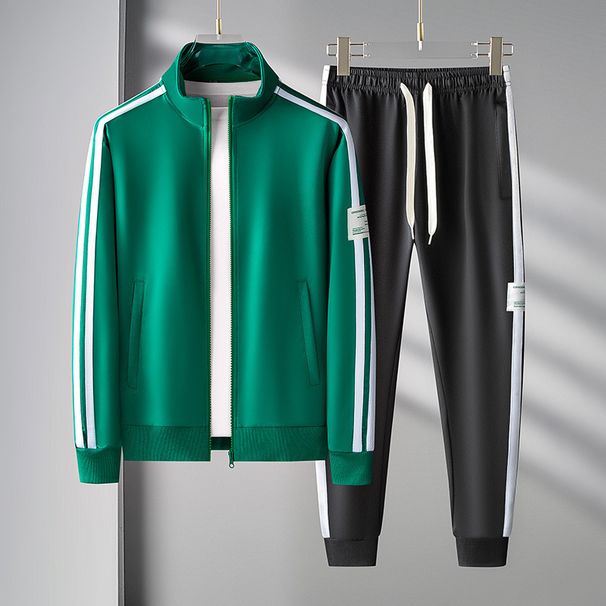 Conjunto deportivo ligero para hombre, sudadera con capucha transpirable, pantalones deportivos para gimnasio y running (verde, azul y negro, tallas M-5XL)_voghion.com