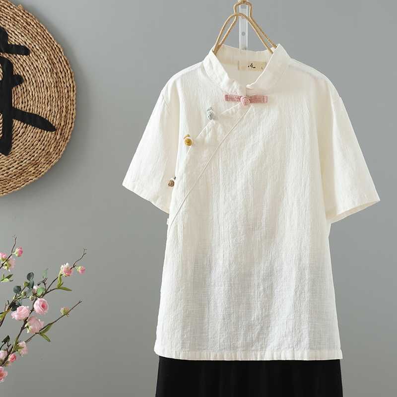 Naiste päris fotod retro stiilis 2024. aasta suvisest uuest stiilist, kaldus nööbitavast lühikeste varrukatega, kommivärvi nööbitavast tang-ülikonnast naistele suviseks_voghion.com